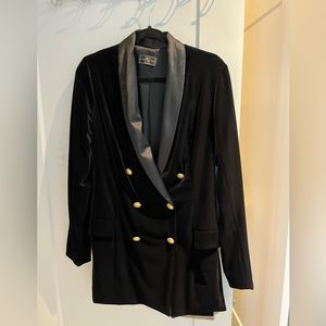 Black Label Velvet Mini Blazer Dress